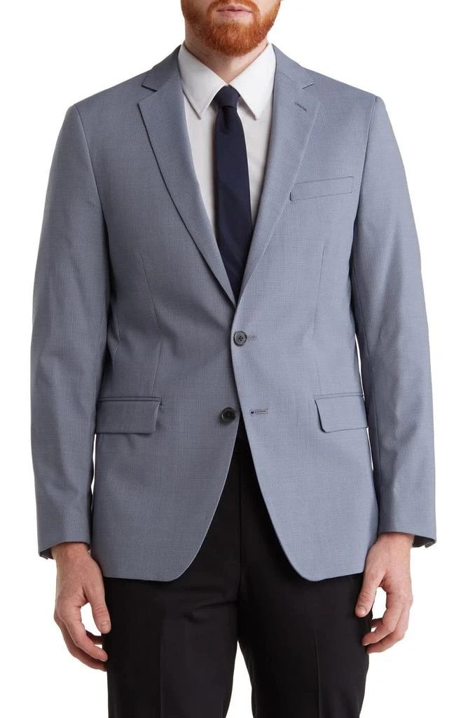 商品Original Penguin|Pearl Grey Check Two Button Notch Lapel Wool Blend Sport Coat,价格¥1129,第1张图片