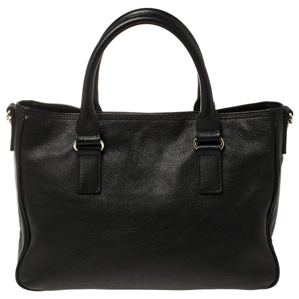 商品[二手商品] Kate Spade|Kate Spade Black Leather Bow Tote,价格¥1305,第6张图片详细描述