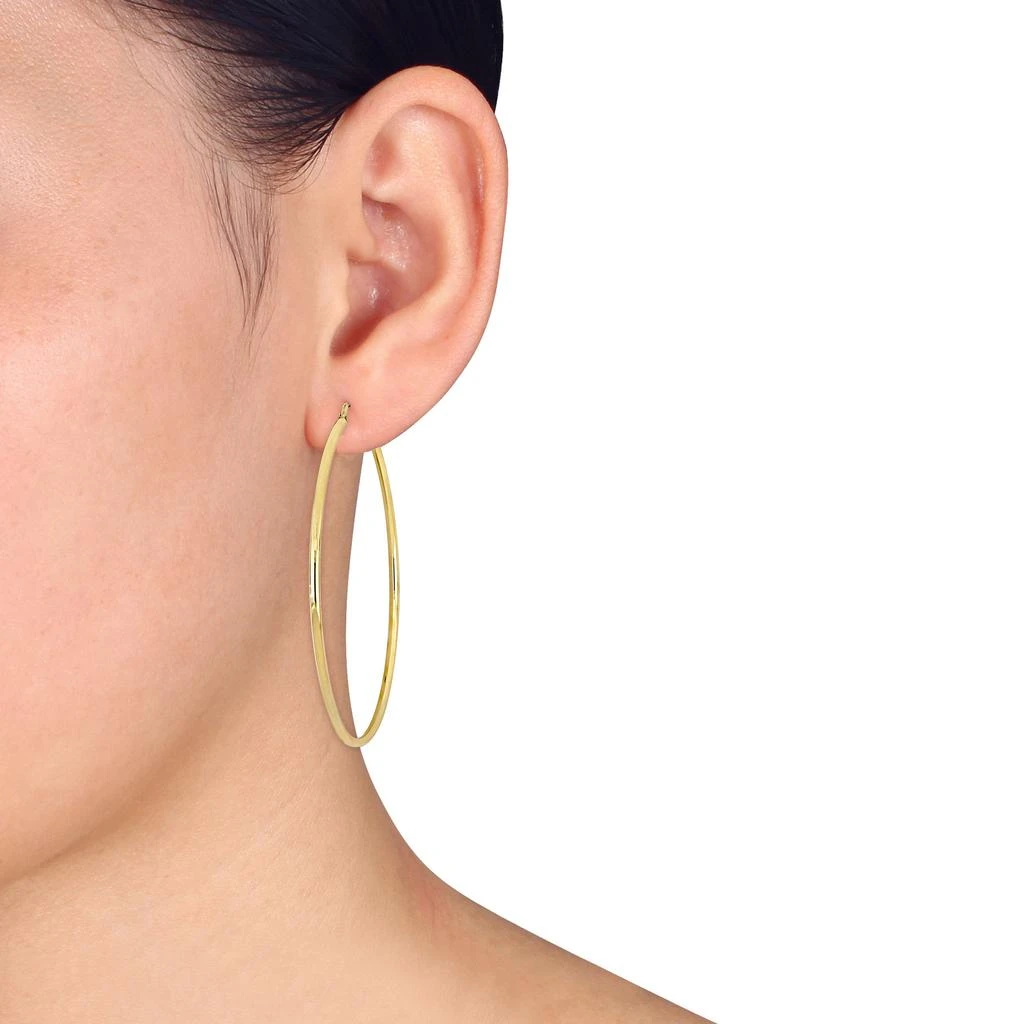 商品Mimi & Max|65mm Polished Hoop Earrings in 10k Yellow Gold,价格¥1804,第2张图片详细描述