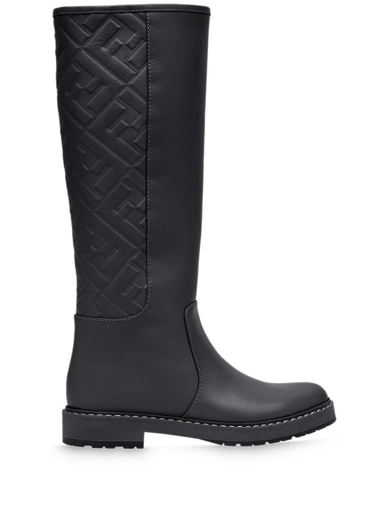 商品Fendi|Black Logo Embossed Boot,价格¥9975,第1张图片