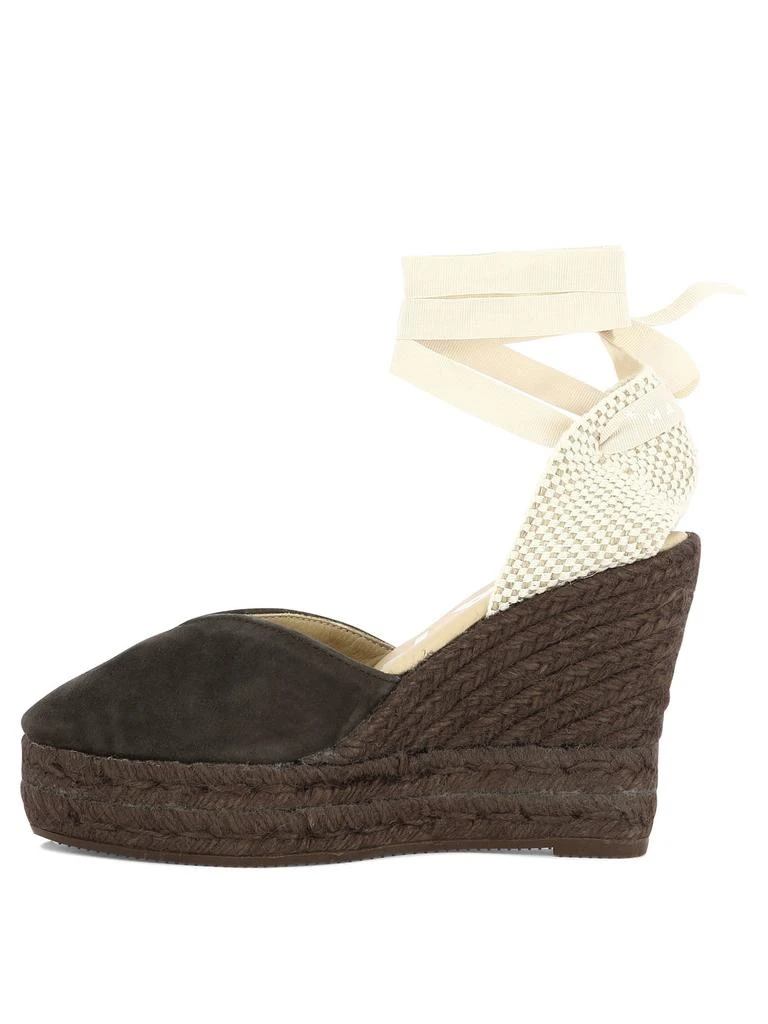 商品MANEBÍ|Heart-Shaped Wedge Espadrilles Brown,价格¥630,第3张图片详细描述