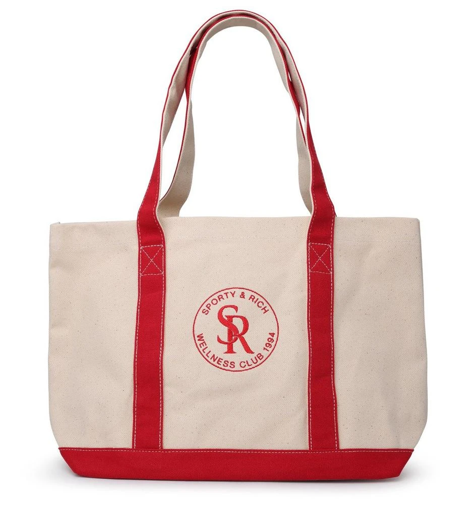 商品Sporty & Rich|Sporty & Rich Logo Print Tote Bag,价格¥409,第1张图片