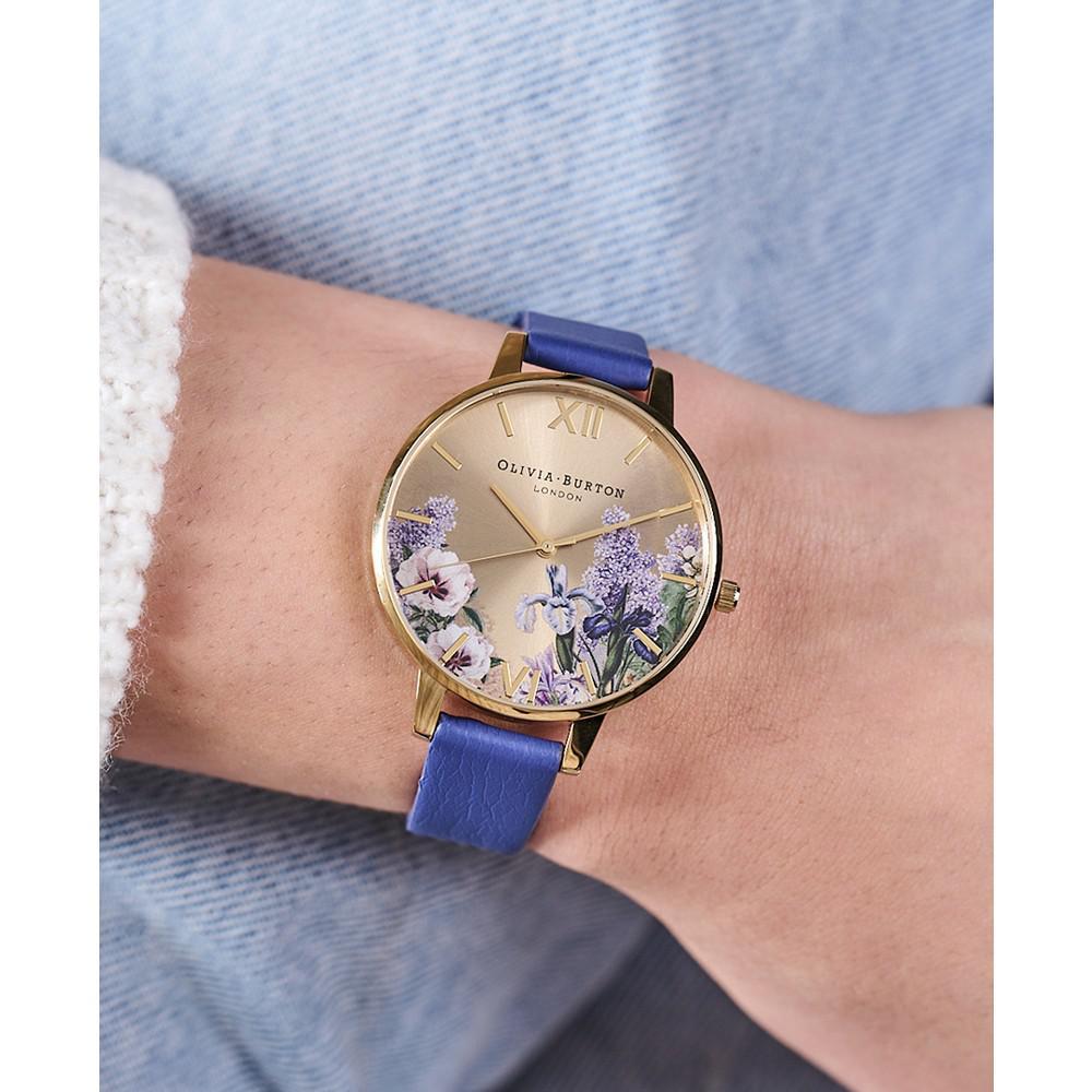 商品Olivia Burton|Women's Secret Garden Navy Vegan Leather Strap Watch,价格¥719,第5张图片详细描述