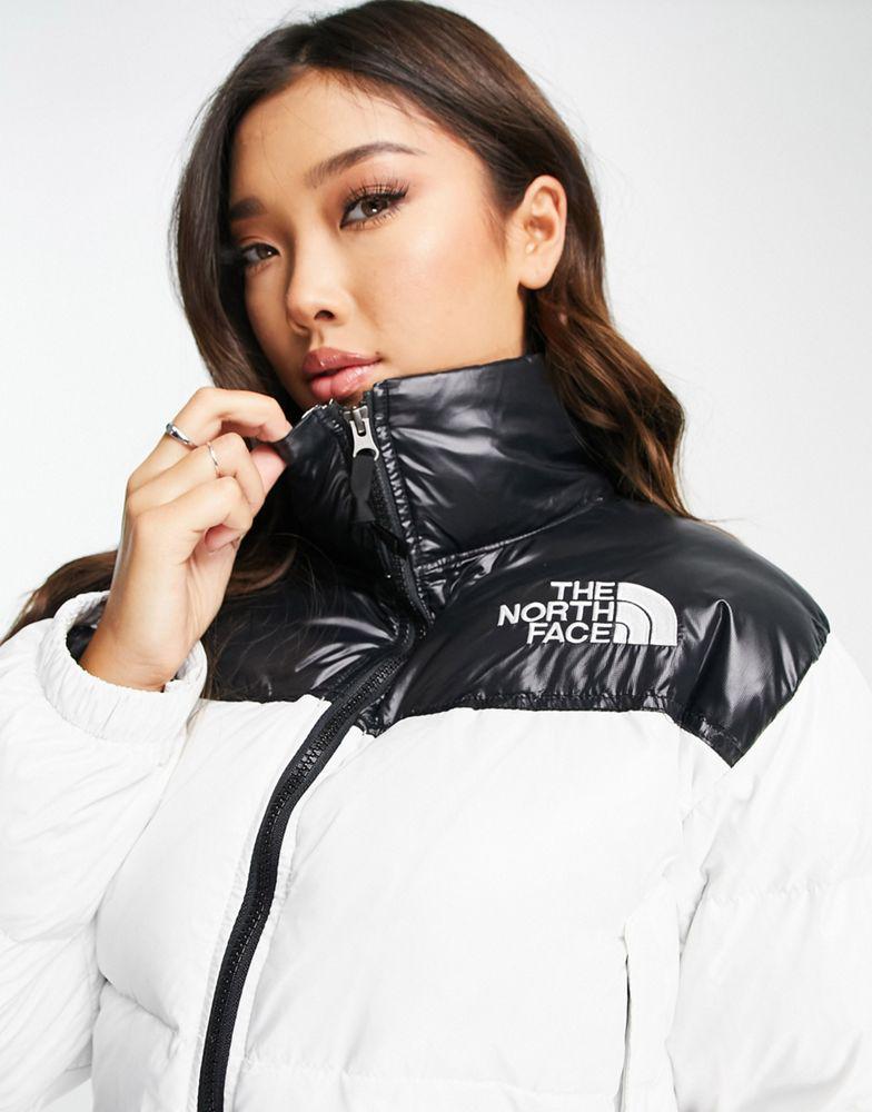 The North Face Nuptse cropped jacket in white商品第3张图片规格展示