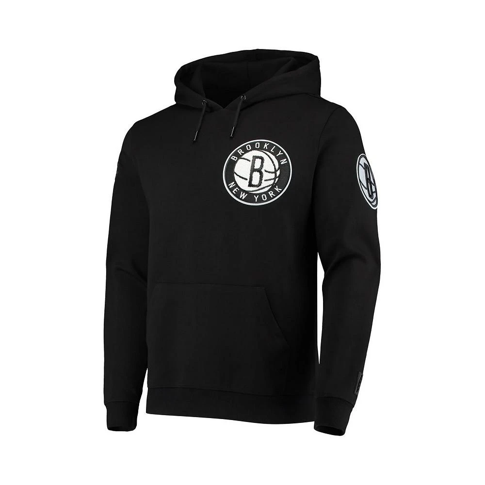 商品Pro Standard|Men's Black Brooklyn Nets Chenille Pullover Hoodie,价格¥614,第3张图片详细描述