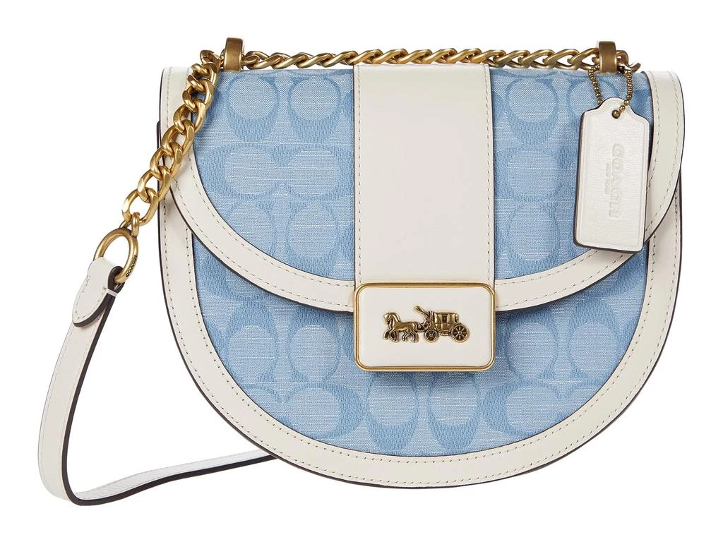 商品Coach|Signature Denim Jacquard Alie Saddle Bag,价格¥1637,第1张图片