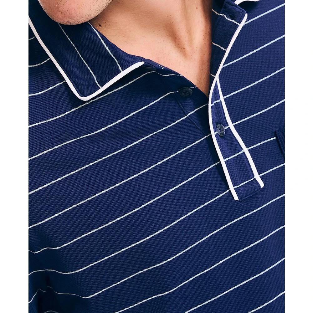 商品Nautica|Men's Classic-Fit Short Sleeve Stretch Striped Polo Shirt,价格¥210,第3张图片详细描述