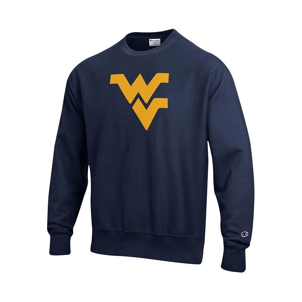 商品CHAMPION|Men's Navy West Virginia Mountaineers Vault Logo Reverse Weave Pullover Sweatshirt,价格¥551,第2张图片详细描述