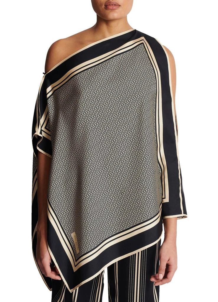 商品Balmain|经典图案部队成印花围巾,价格¥14613,第2张图片详细描述