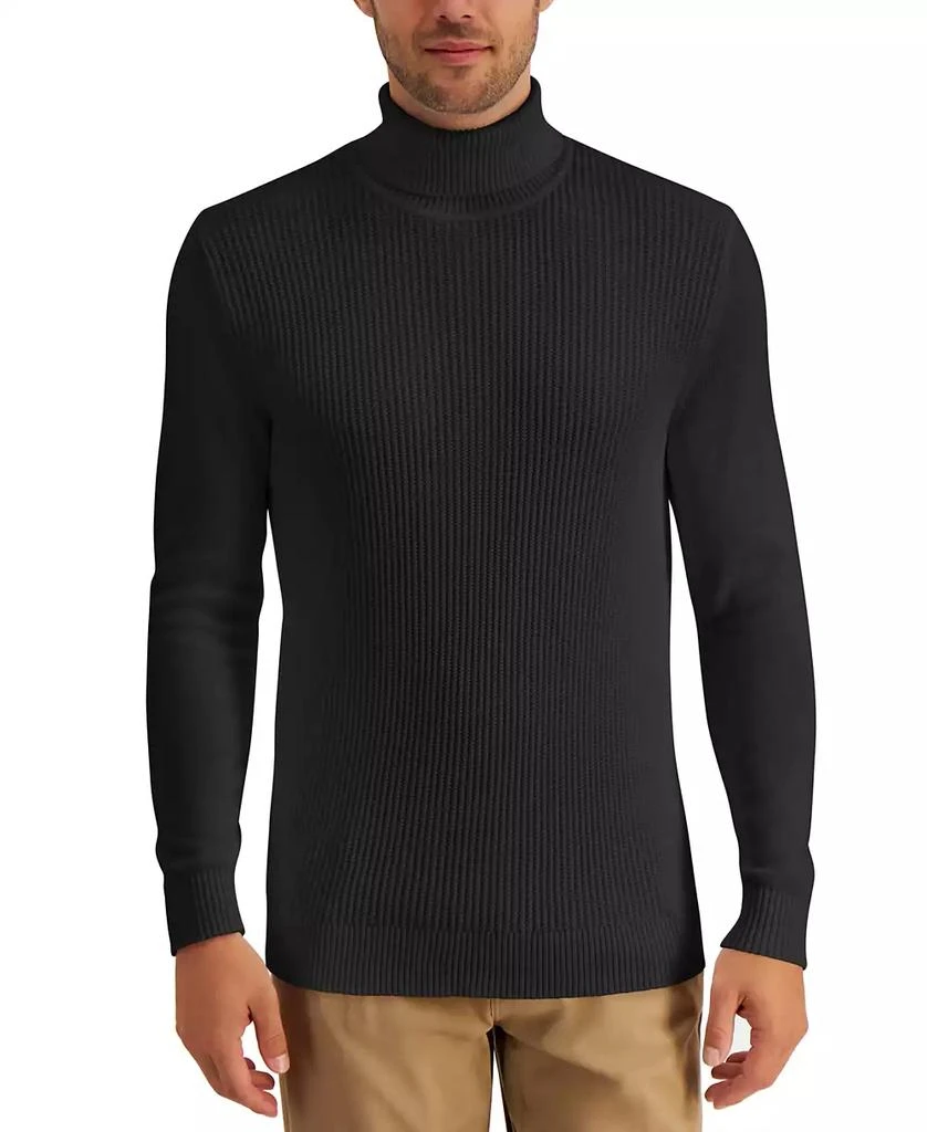 商品Club Room|Men's Textured Cotton Turtleneck Sweater, Created for Macy's,价格¥152,第1张图片