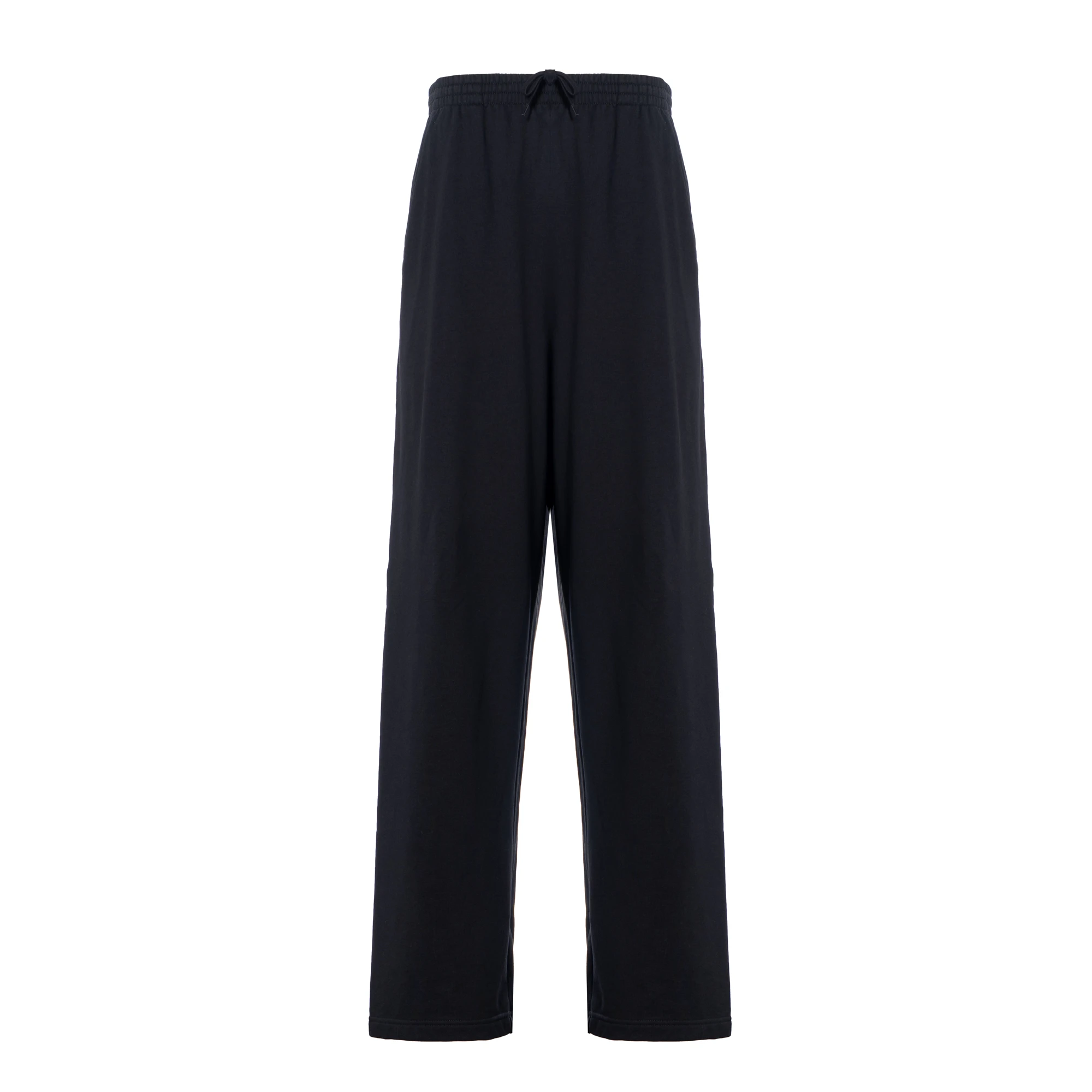 商品[国内直发] Balenciaga|巴黎世家 SS23 纯色休闲松紧阔腿针织运动裤 宽松版型 男款 黑色,价格¥3952,第1张图片