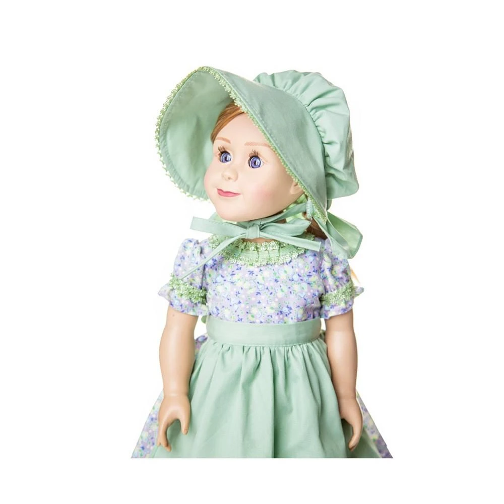 商品The Queen's Treasures|18" Doll Clothes, Little House on The Prairie 3 Piece Calico Summer Dress, Hat, and Apron, Fits American Girl Dolls,价格¥143,第4张图片详细描述