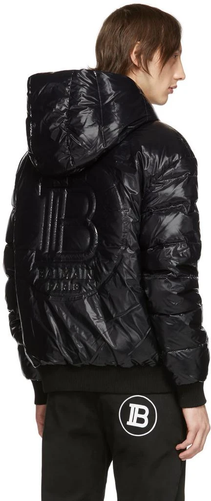 商品Balmain|Black Down Logo Jacket 男款羽绒服,价格¥13609,第3张图片详细描述