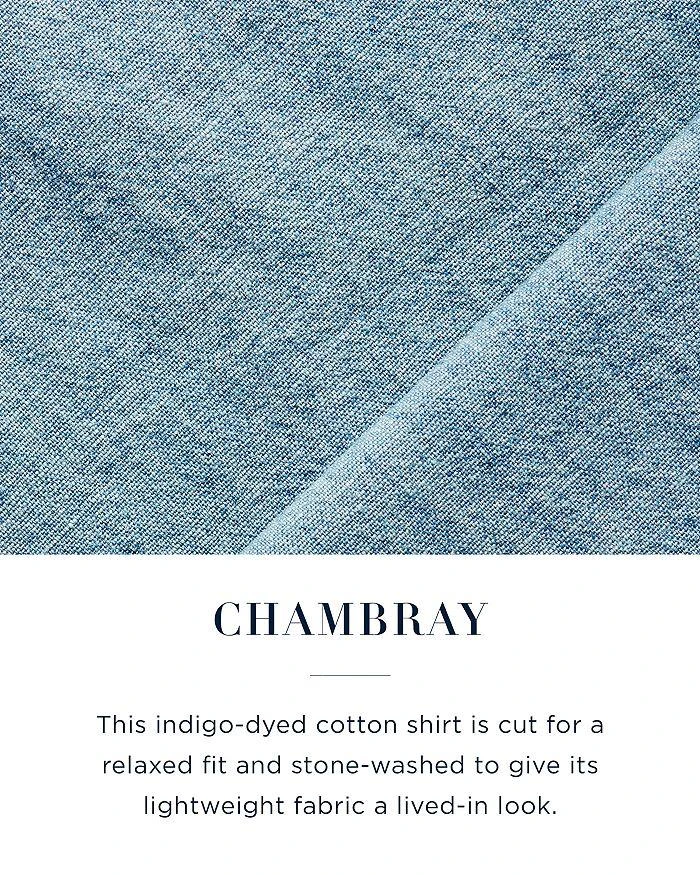 商品Ralph Lauren|Classic Fit Long Sleeve Chambray Cotton Button Down Shirt,价格¥939,第3张图片详细描述