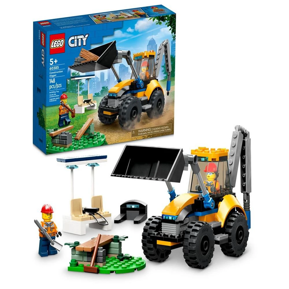 商品LEGO|City Great Vehicles Construction Digger 60385 Building Set, 148 Pieces,价格¥149,第1张图片