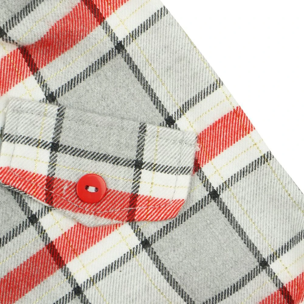 Grey White & Red Check Short Dungaree Set & Bow Tie 商品