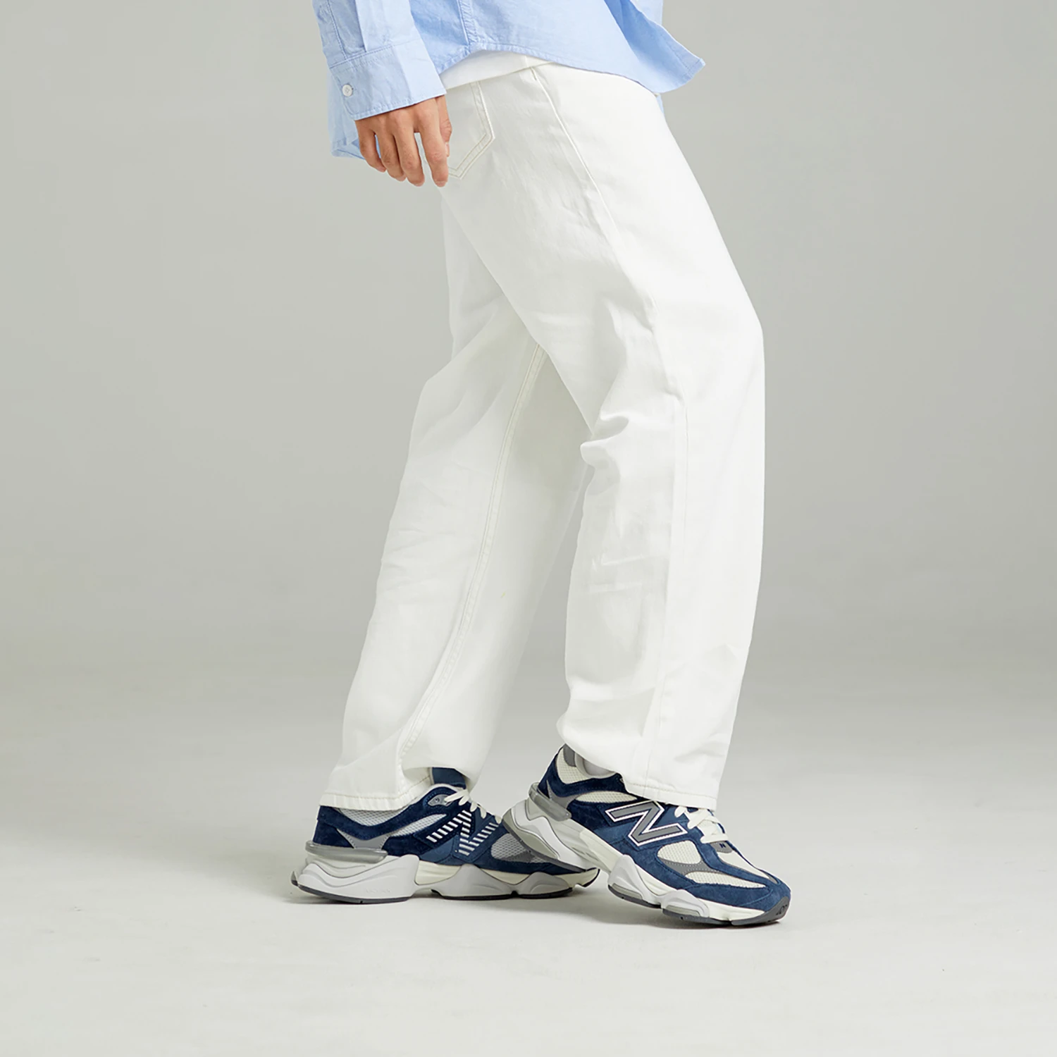 商品[国内直发] New Balance|NB 9060 织物牛剖层革人造革猪皮二层绒面皮 复古百搭 轻便 低帮 生活休闲鞋 男女同款 浅蓝色,价格¥781,第9张图片详细描述