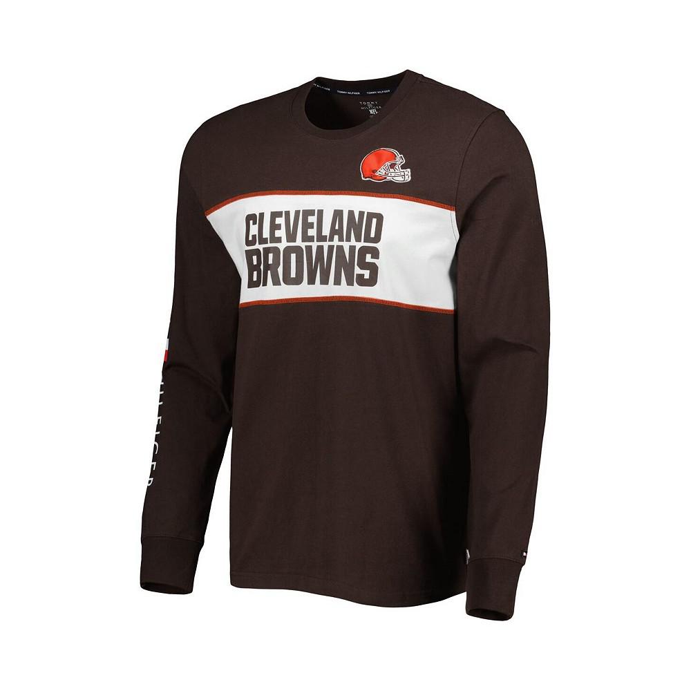 Men's Brown Cleveland Browns Peter Team Long Sleeve T-shirt商品第5张图片规格展示