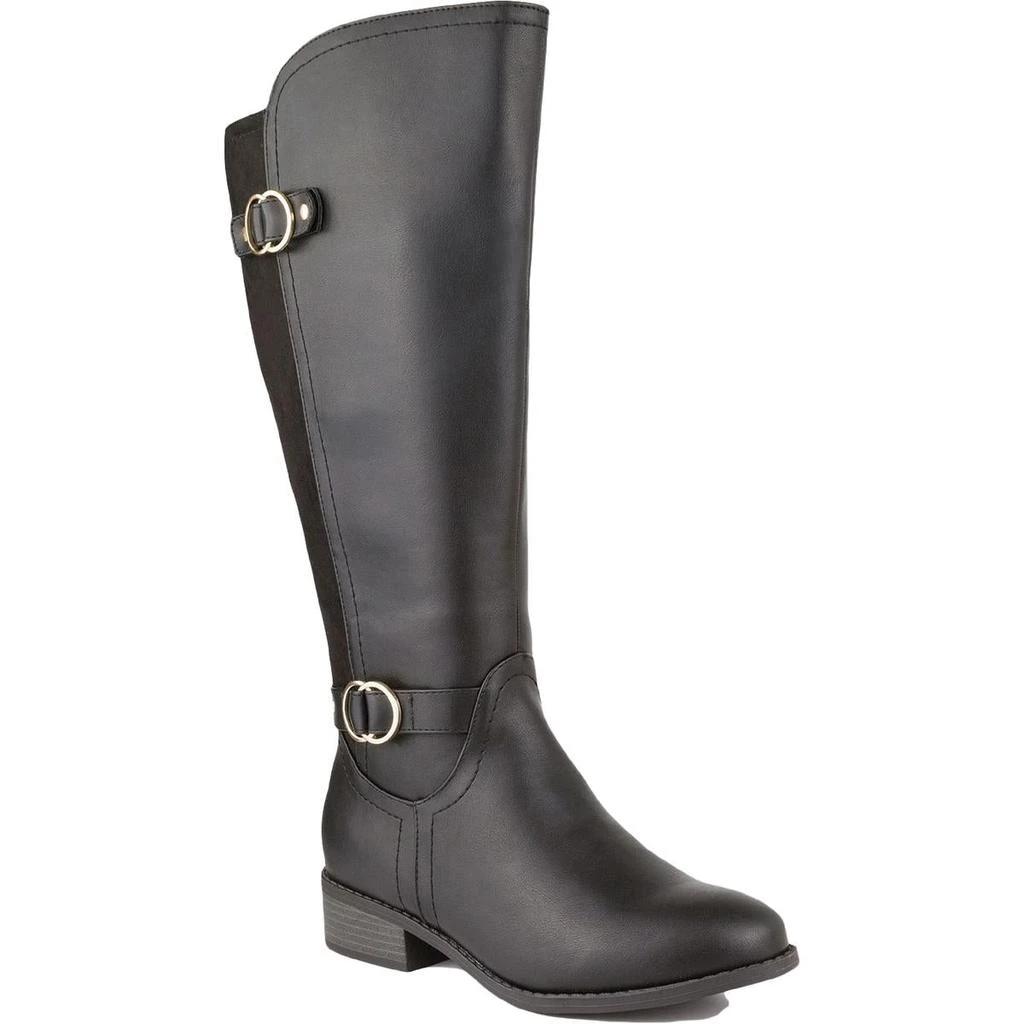 商品Karen Scott|Karen Scott Womens Leandraa Extra Wide Calf Faux Leather Knee-High Boots,价格¥153,第1张图片