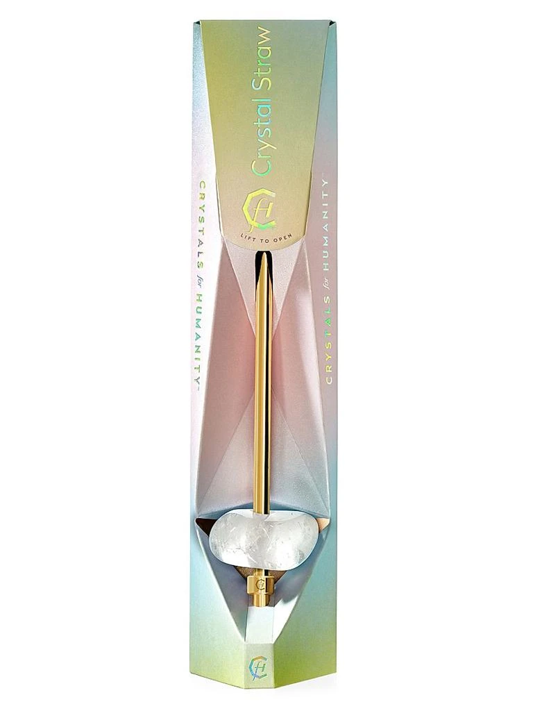 商品Gem-Water|Clear Quartz Stainless Steel Straw,价格¥254,第1张图片