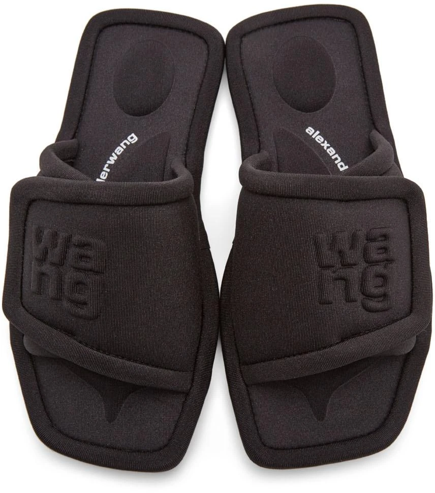 商品Alexander Wang|Black Padded Lana Slippers,价格¥1831,第5张图片详细描述