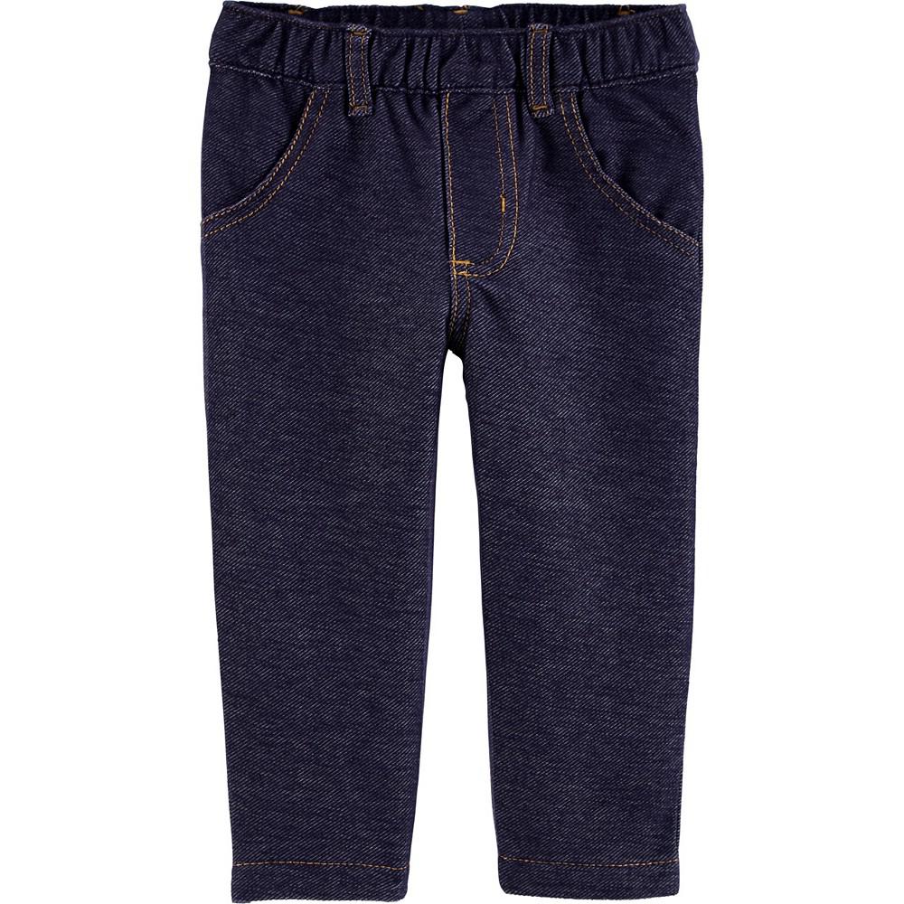 Baby Girls Pull-On Yarn-Dyed Denim Pants商品第1张图片规格展示