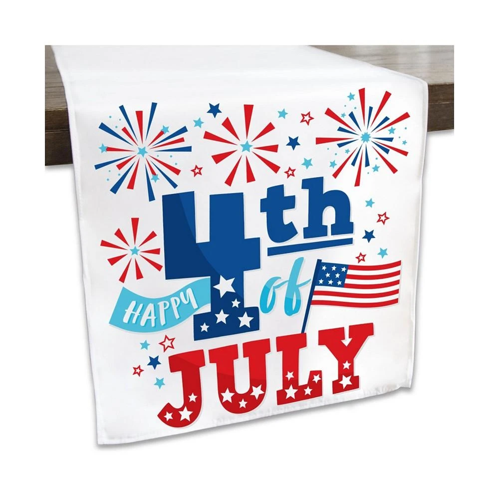 商品Big Dot of Happiness|Firecracker 4th of July -  Party Dining Tabletop Decor - Cloth Table Runner - 13 x 70 inches,价格¥164,第1张图片