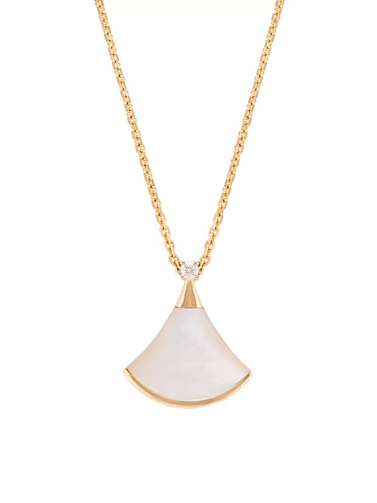 商品BVLGARI|Divas' Dream 18K Rose Gold, Mother-Of-Pearl & Diamond Pendant Necklace,价格¥20032,第1张图片