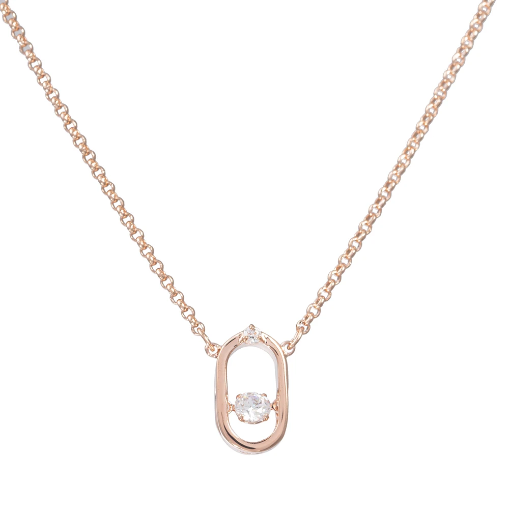 商品[国内直发] Swarovski|SWAROVSKI 施华洛世奇 跳动的心项链白色镀玫瑰金色调 5468084,价格¥416,第1张图片