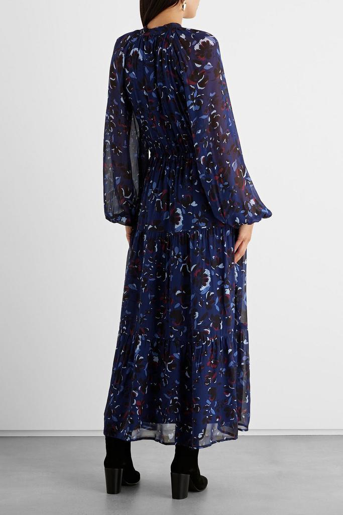 商品IRIS & INK|Emily pussy-bow printed chiffon maxi dress,价格¥734,第3张图片详细描述