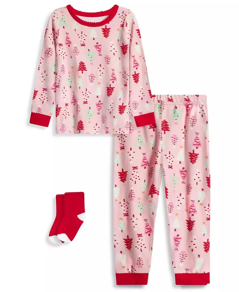 商品Max & Olivia|Baby and Toddler Girls Snug Fit 3-Piece Pajama Set,价格¥72,第1张图片