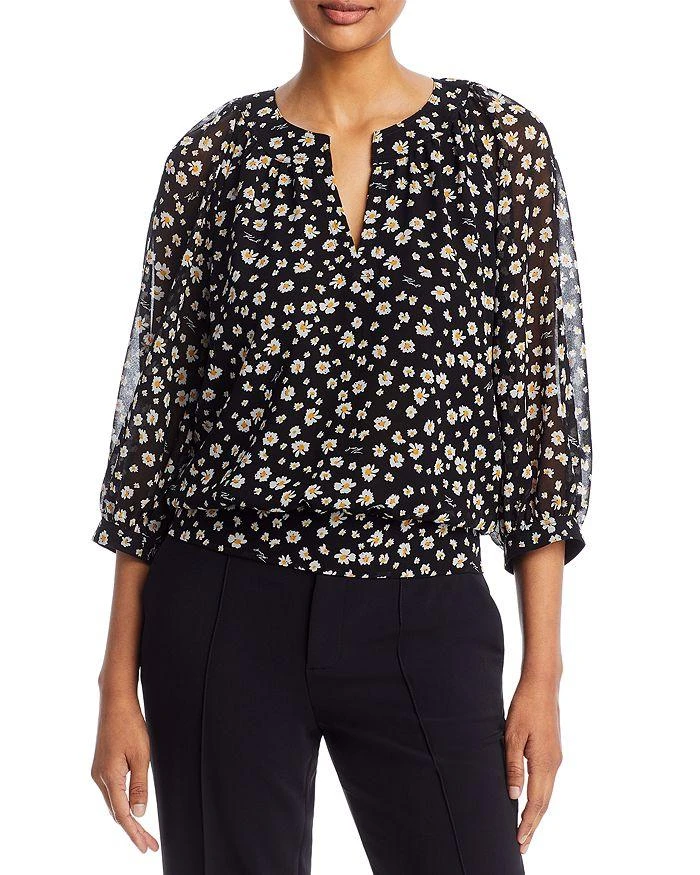 商品Karl Lagerfeld Paris|Floral Three Quarter Sleeve Blouse,价格¥201,第1张图片