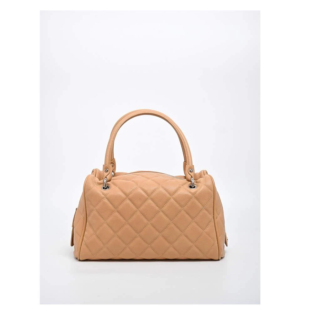 商品[二手商品] Chanel|Chanel Nude Quilted Caviar Leather Timeless Classic Bowler Bag,价格¥14224,第3张图片详细描述