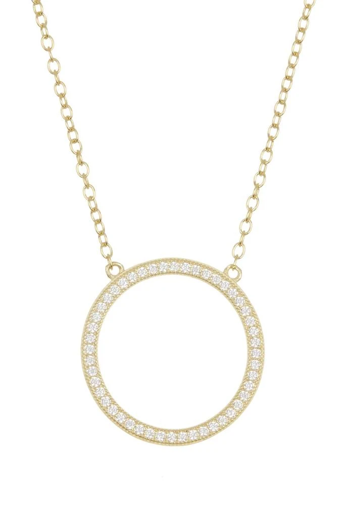 商品ADORNIA|Swarovski Crystal Circle Pendant Necklace,价格¥151,第1张图片