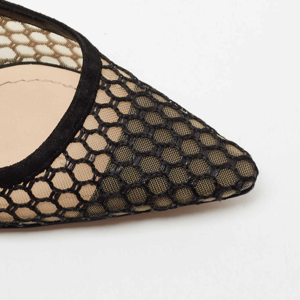 Dior Black Net and Suede Trim J'Adior Slingback Pumps Size 36.5 商品