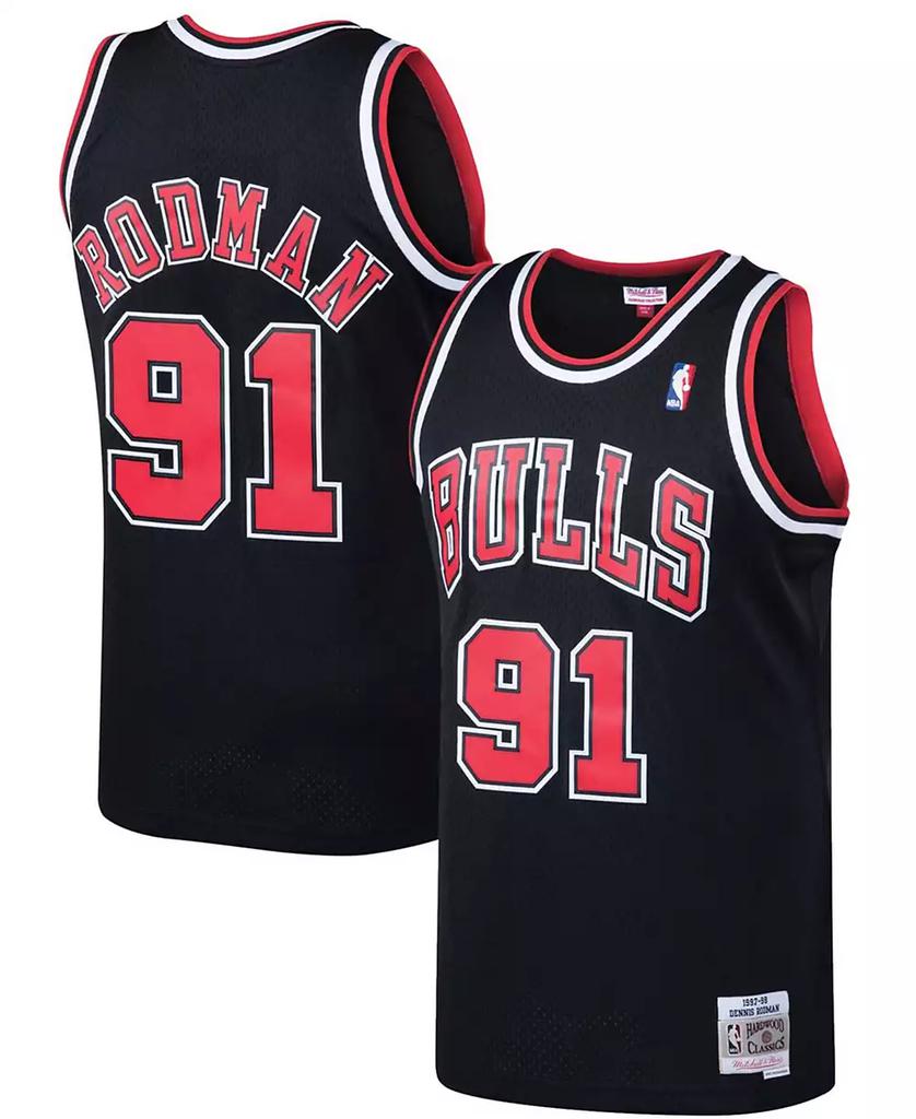 Camiseta negra de hombre Dennis Rodman de los Chicago Bulls, temporada 1997/98, Hardwood Classics Swingman. image 2