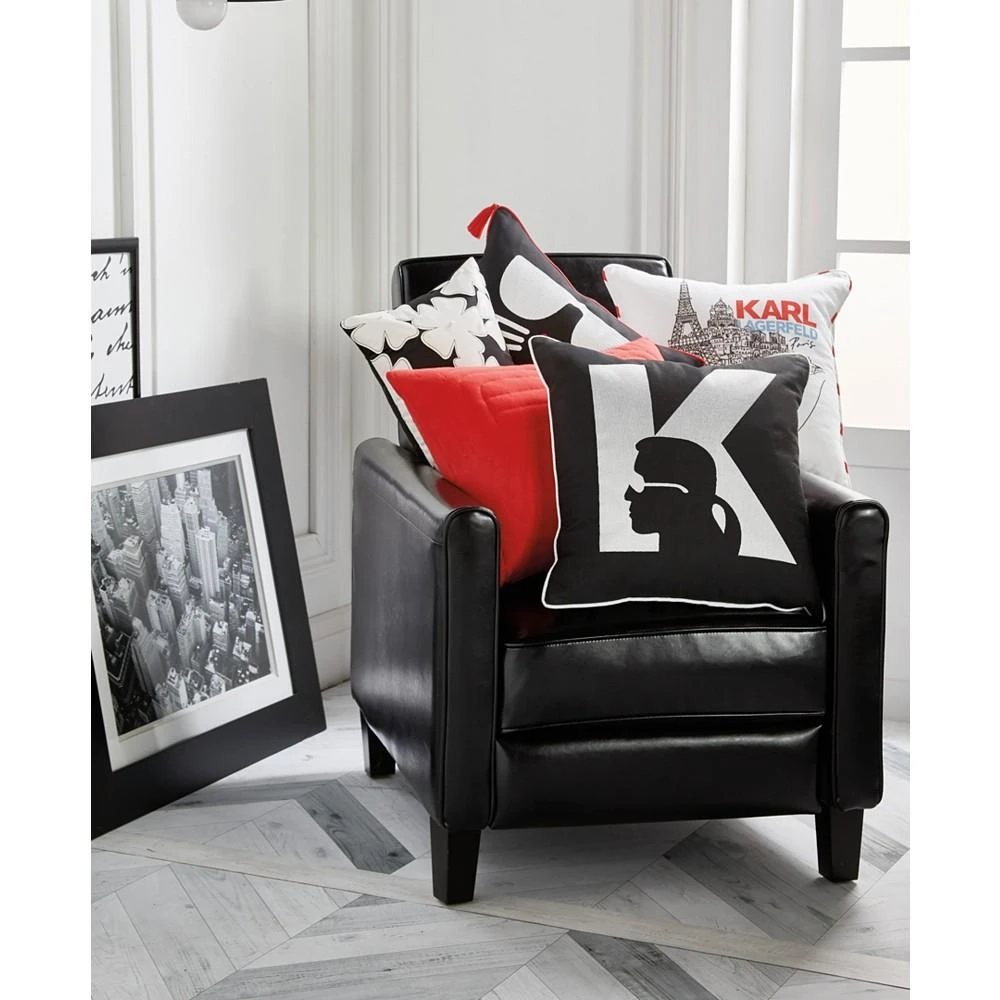 商品Karl Lagerfeld Paris|Quilted Bow Decorative Pillow, 20" x 16",价格¥248,第3张图片详细描述