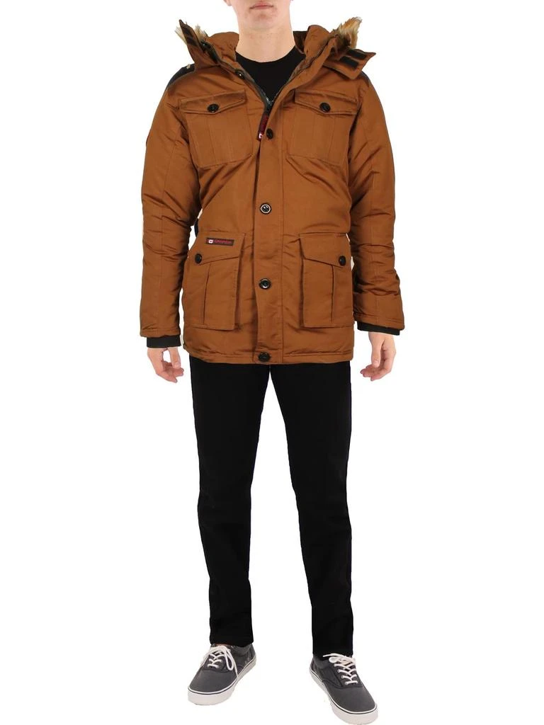 Mens Faux Fur Heavyweight Parka Coat 商品