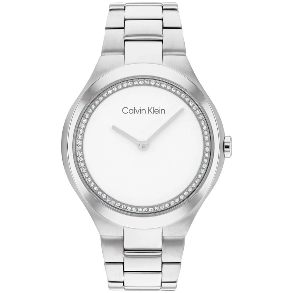 商品Calvin Klein|Women's 2H Quartz Silver-Tone Stainless Steel Bracelet Watch 36mm,价格¥1351,第1张图片
