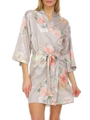 商品Flora Nikrooz|Arisa Printed Charmeuse Robe,价格¥158,第1张图片