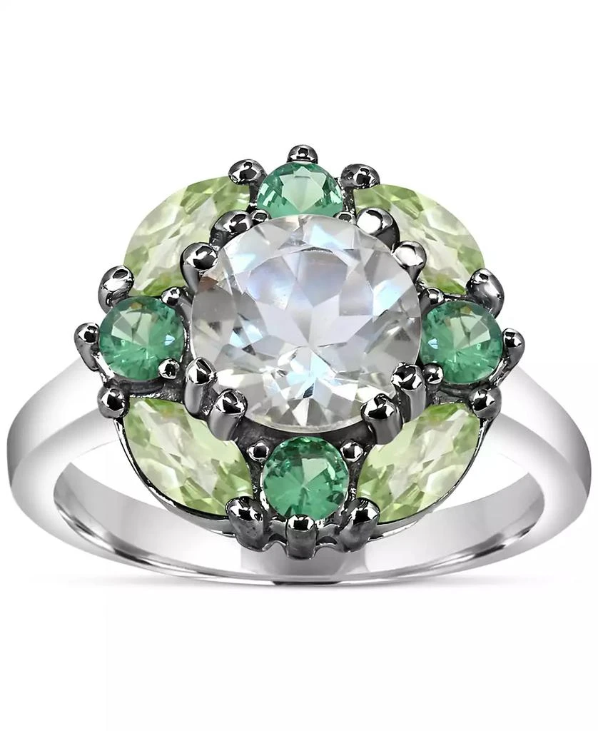 商品Macy's|Multi-Gemstone Cluster Ring (3-5/8 ct. t.w.) in Sterling Silver,价格¥1042,第3张图片详细描述