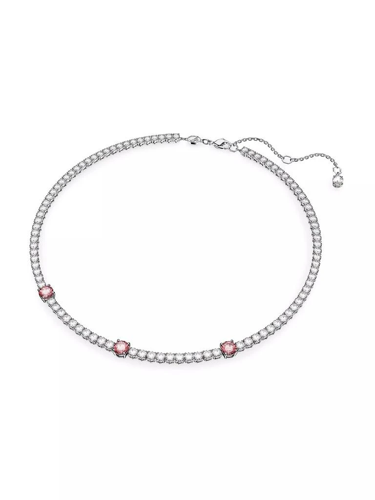 商品Swarovski|Matrix Rhodium-Plated & Crystal Tennis Necklace,价格¥2848,第1张图片