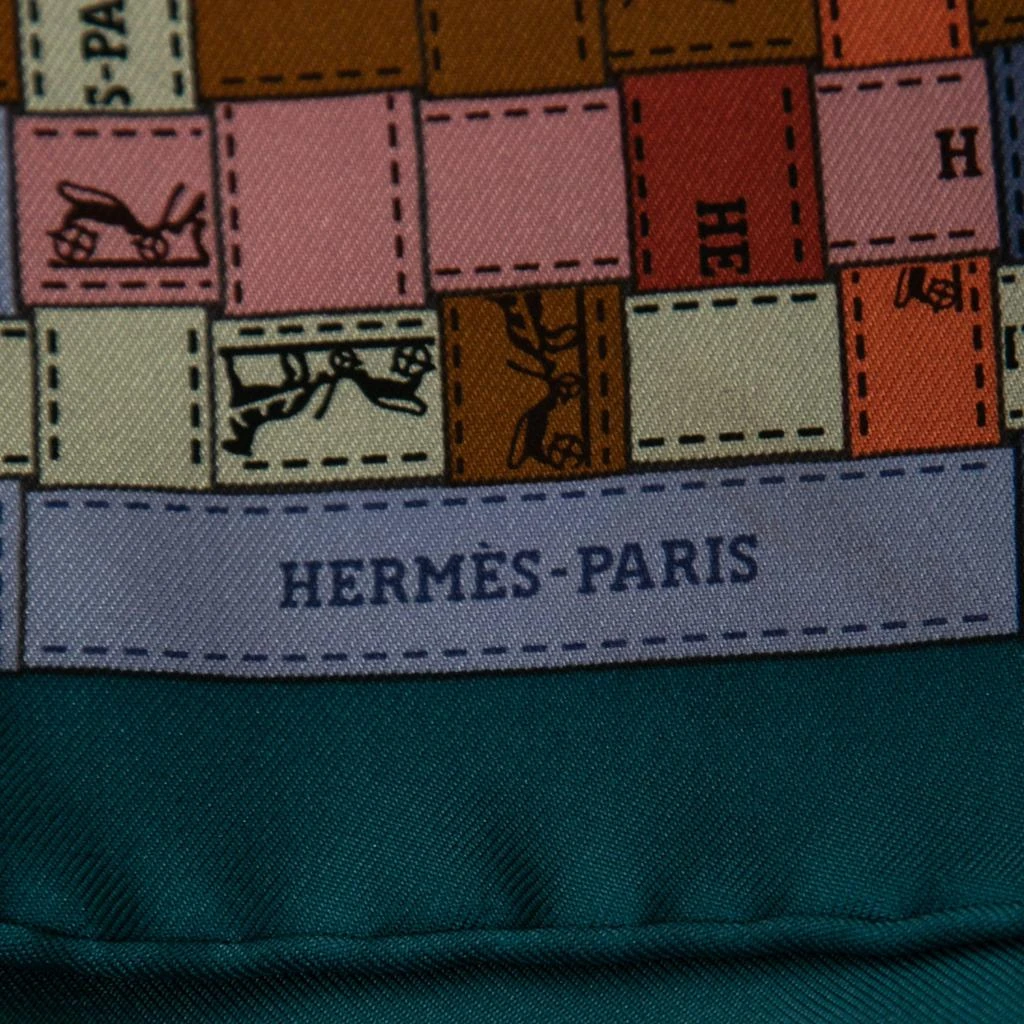 商品[二手商品] Hermes|Hermès Multicolor Bolduc au Carre Silk Scarf,价格¥3341,第3张图片详细描述