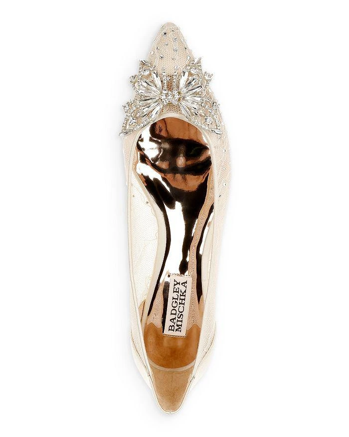 商品Badgley Mischka|Women's Kaitlin Embellished Flat Pumps,价格¥874,第3张图片详细描述