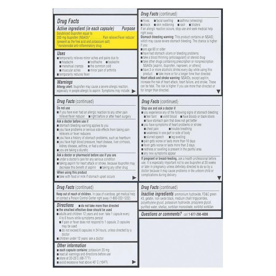 Ibuprofen 200 mg Softgels 商品