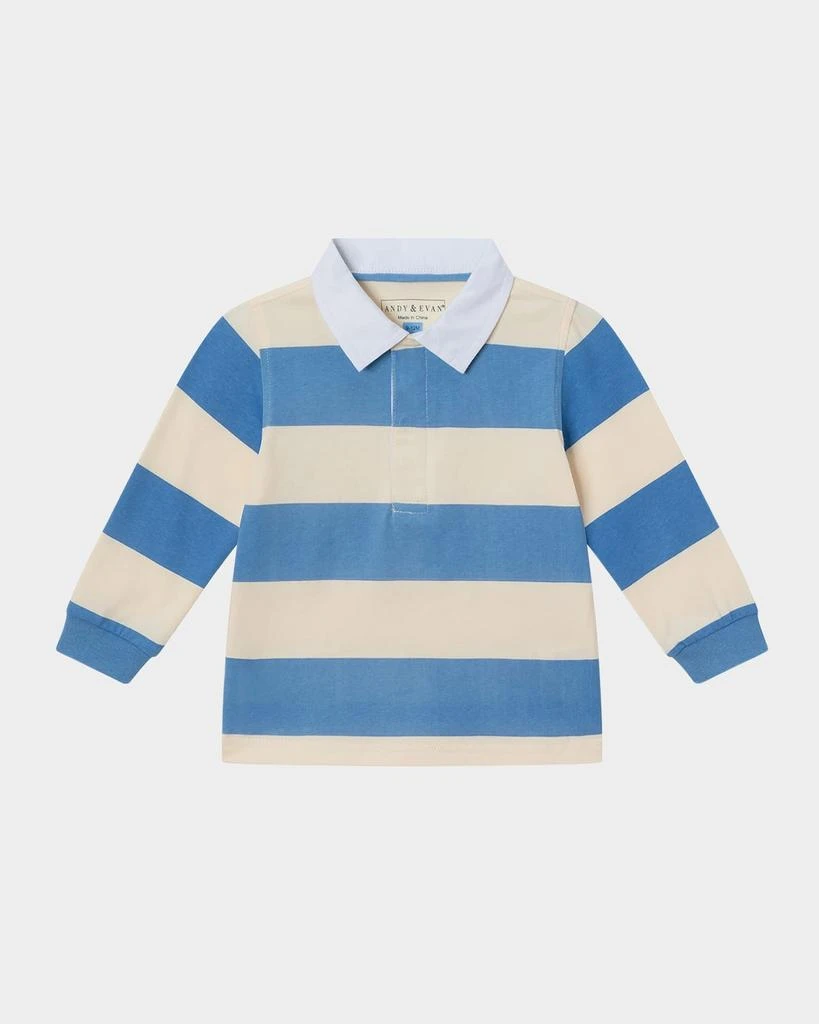 商品Andy & Evan|Boy's Striped Rugby Shirt & Pants Set, Size Newborn-24M,价格¥313,第2张图片详细描述