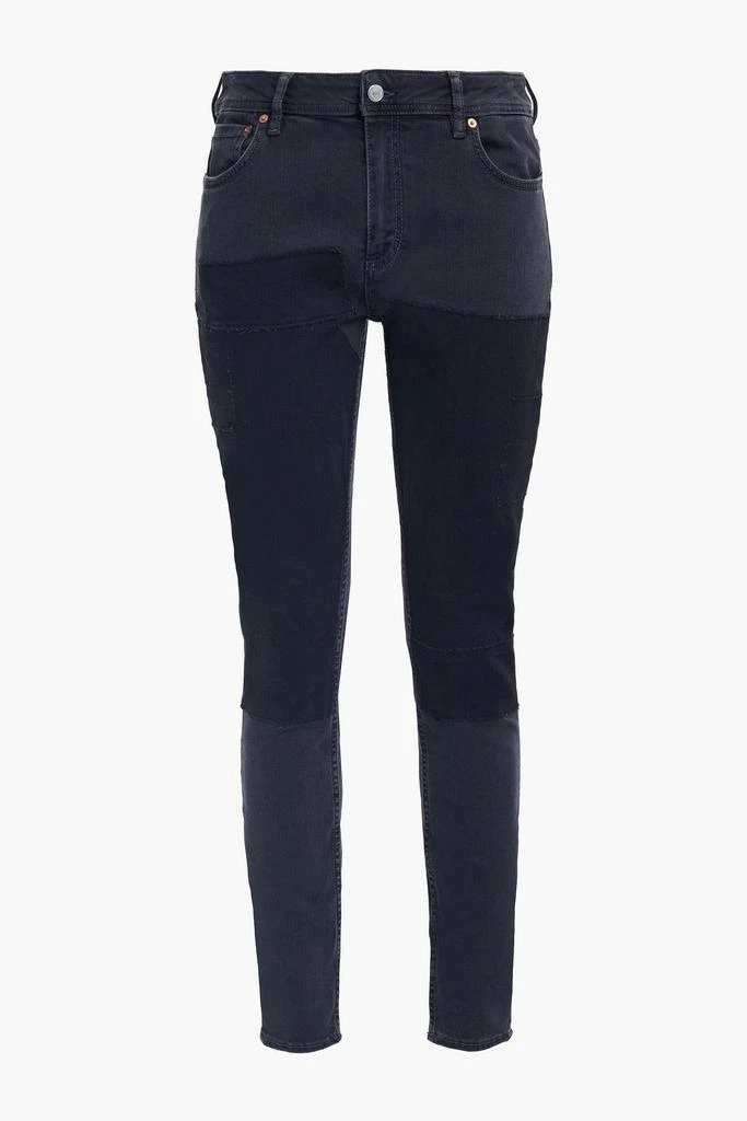 商品Acne Studios|Patchwork-effect mid-rise skinny jeans,价格¥512,第3张图片详细描述