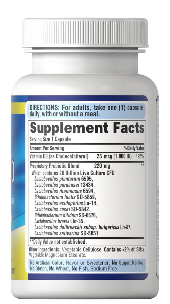 Probiotic 10 with Vitamin D Supplement 120 Capsules商品第7张图片规格展示