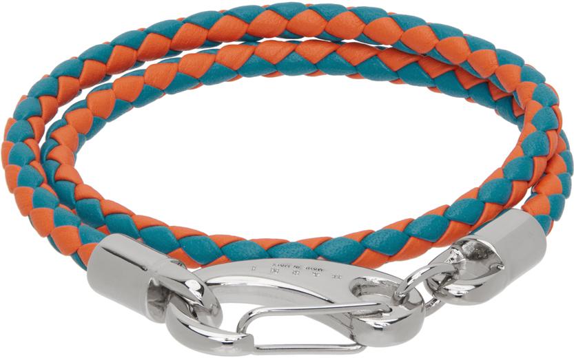 Blue & Orange Braided Bracelet商品第2张图片规格展示