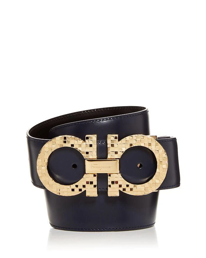 商品Salvatore Ferragamo|Men's Double Gancini Buckle Leather Belt ,价格¥2669,第1张图片